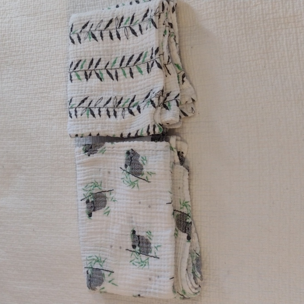 BOGO Set of 2 Wertex 100% Cotton Swaddle Blankets